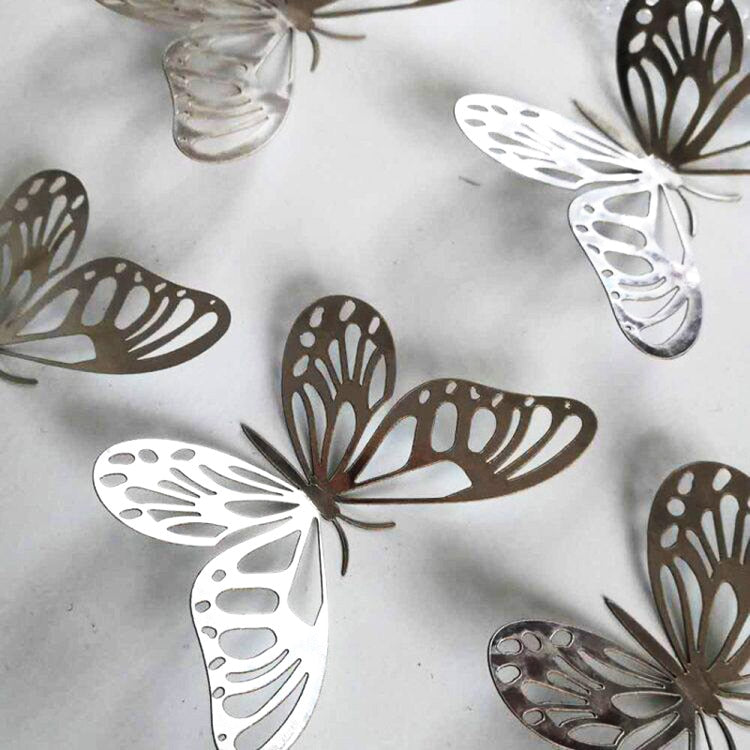 3D Gold Wall Stickers Butterfly Wall Sticker Metal Hollow 3D Butterfly Fridge Stickers Home Party Wedding Decor 12pcs  btsrdkw8c-9