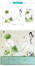Chinese Style Exquisite Vase Flower Wall Sticker 3D Decal For Living Room Porch Background Wallpaper Painting Mural Stickers 1PC size 60x90 sk9338