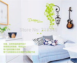 ay7183 street leaves wall decal wallsticker decoration 50x70cm