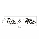 【BestGO】1Pc PVC Wall Stickers Mr. & Mrs. Wall Sticker Removable DIY Decal For Living Room Home Wedding Decor size 30x60 dzr2022