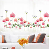 China Supplier Removable Beautiful Flower Vinyl Wall Paper Sticker For Room Decoration size 60x90 ay928