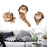 3D Cute Cat Wall Stickers xh6215