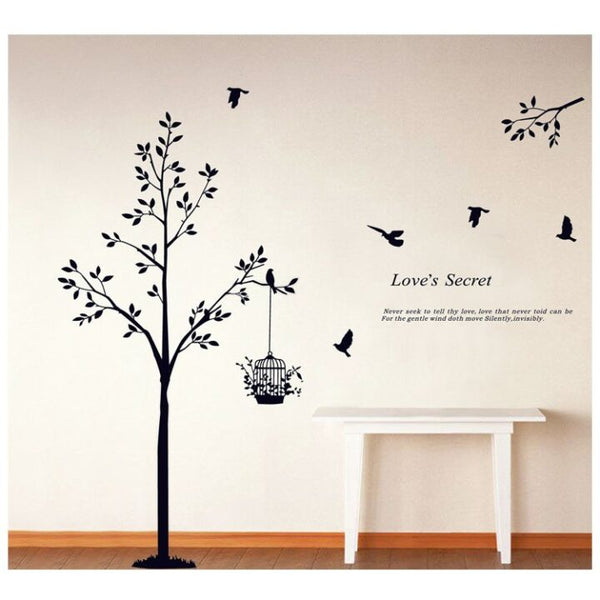 Family Tree Decal High Quality Quiet Life Engraving Wall Sticker Home aSecret Love Quotes Bird Cage Picture Wall Art Paper  AY-9064 – Online Shopping Pakistan, Nail Art in Pakistan, Wall Stickers