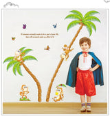 wall sticker XL8110 Árbol mono animales de dibujos animados inicio decoración de la casa pegatinas de pared de vinilo kids niño salón dormitorio diy arte mural decor decal