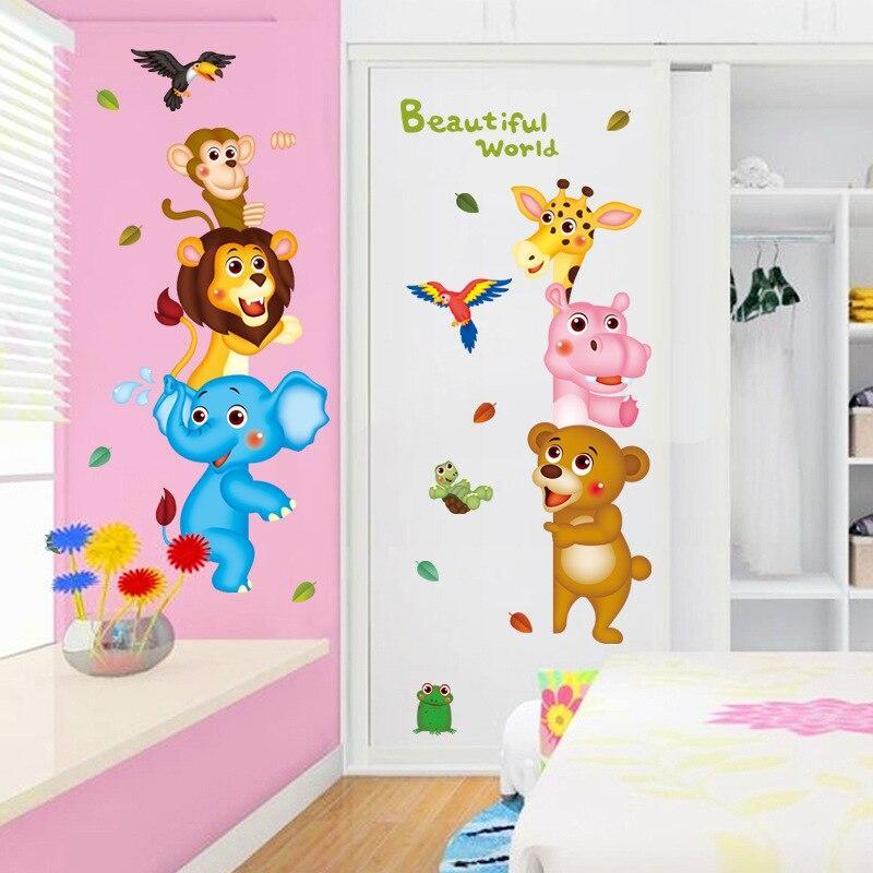 RELIZA WALL STICKER ANIMAL ANIMAL KIDS ZOO LION WALL STICKER XL8207