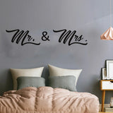 【BestGO】1Pc PVC Wall Stickers Mr. & Mrs. Wall Sticker Removable DIY Decal For Living Room Home Wedding Decor size 30x60 dzr2022