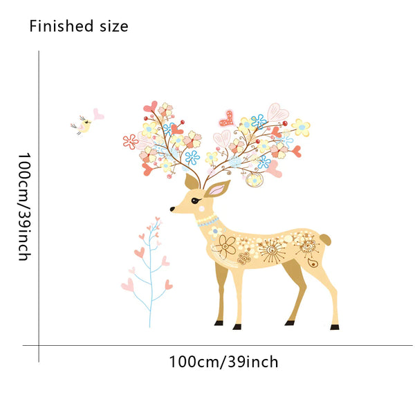 WoW Wall Stickers Colorful Dear Wall Removable Sticker JM7239