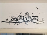 Aqm026 ANIMAL PRINT OWL WALL STICKERS *IN STOCK (SPECIAL PREBOOK)