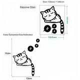Cartoon Cute Lovely Black Cat Sleep Socket Switch Stickers Vinyl Room Home Decor Removable Wall Decals Self-adhesive Mural