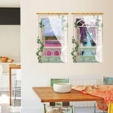 Windows Lavender 3D wall sticker PVC removable waterproof creative sticker, bedroom living room fresco SK9022B