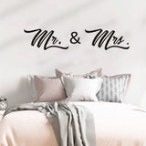 【BestGO】1Pc PVC Wall Stickers Mr. & Mrs. Wall Sticker Removable DIY Decal For Living Room Home Wedding Decor size 30x60 dzr2022