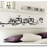 Aqm026 ANIMAL PRINT OWL WALL STICKERS *IN STOCK (SPECIAL PREBOOK)