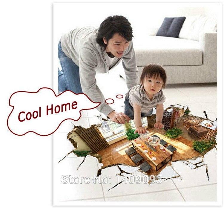 3D stereo decoration wall breaking home personalized wall sticker AY9255 remove wall stickers