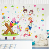 Music Hippopotamus XL8216 (90x60) - Wall Sticker / Wall Sticker