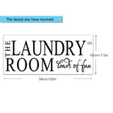 Creative Laundry Room Wall Sticker Home Decor Washing Machine Decorative Alphabet Decals Room Decor Decoration Wallpaper Poster size 20x60 dz029