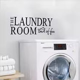 Creative Laundry Room Wall Sticker Home Decor Washing Machine Decorative Alphabet Decals Room Decor Decoration Wallpaper Poster size 20x60 dz029