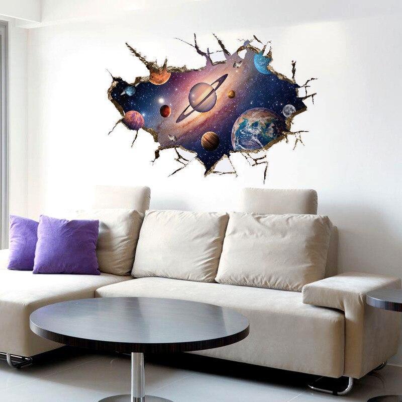 SK9066A 3D Space,The astronauts decorative wall stickers /wall decal