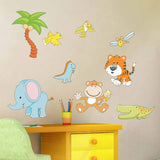 Cartoon Design wall deco sticker Baby Room Wallpaper PVC Sticker Home Decoration Customized removeable kiss Cut decals Sticker size 50x70 xy8052