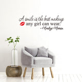 https://brunei.desertcart.com/products/51512188-zooarts-smile-best-make-up-beauty-girls-quote-wall-decal size 25x60 dz002