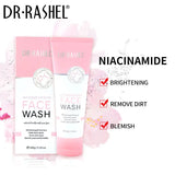 DR RASHEL Niacinamide Whitening Fade Dark Spots Face Wash | Brightening Lightening Facial Clean, 100g