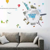 JM7260 Wrold Travel Vinyl wall sticker decal art Global Village bedroom Kids Room Wall Decor