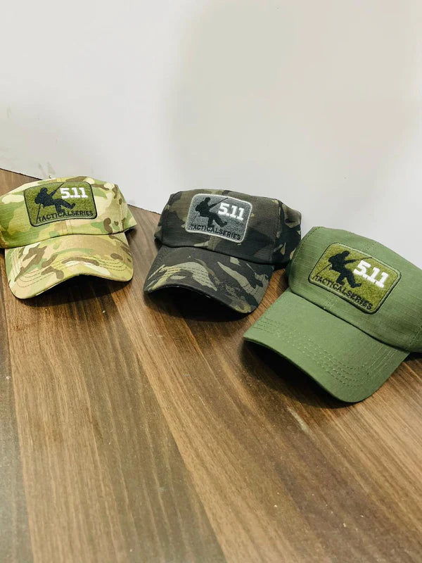 5.11 Tactical Series Camouflage &amp; Military Style Adjustable Caps - Unisex Outdoor Gear - BLACK