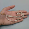 Stylish Golden Nose Nath Three line With White perals For Women/Girls.