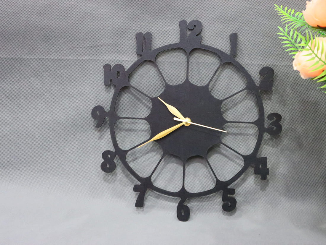 Retro Design 3D Wooden wall clock for Living Room Retro Decor Wall Clock