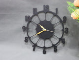 Retro Design 3D Wooden wall clock for Living Room Retro Decor Wall Clock