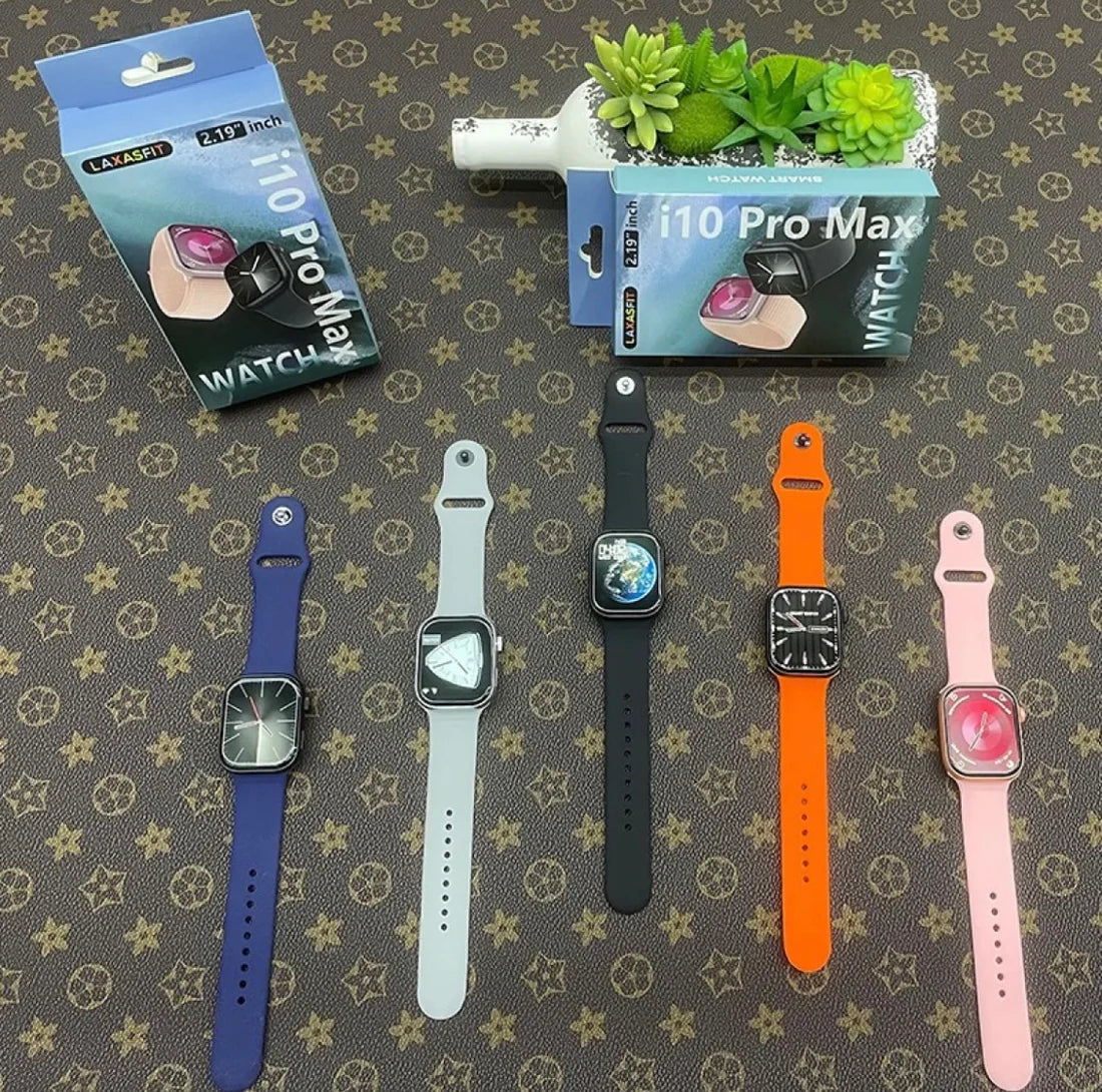 i10 Pro Max Smart Watch Series 9 Bluetooth Calling 2.19 HD Display 49mm Size Sports Fitness With Game ( Random Color )