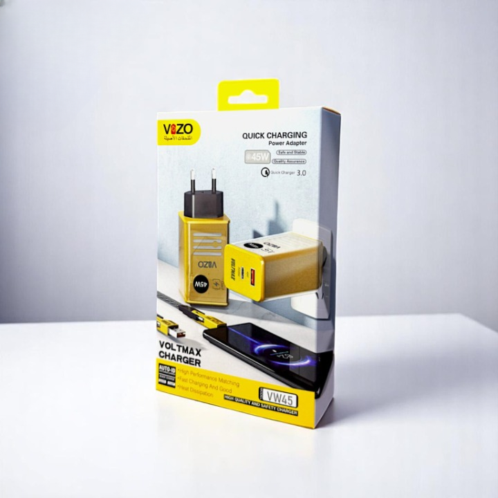 Vw45 – Volt Series PD Fast Charger (45W Max) | Best Quality Charger - Vizo Vw45 Charger 
