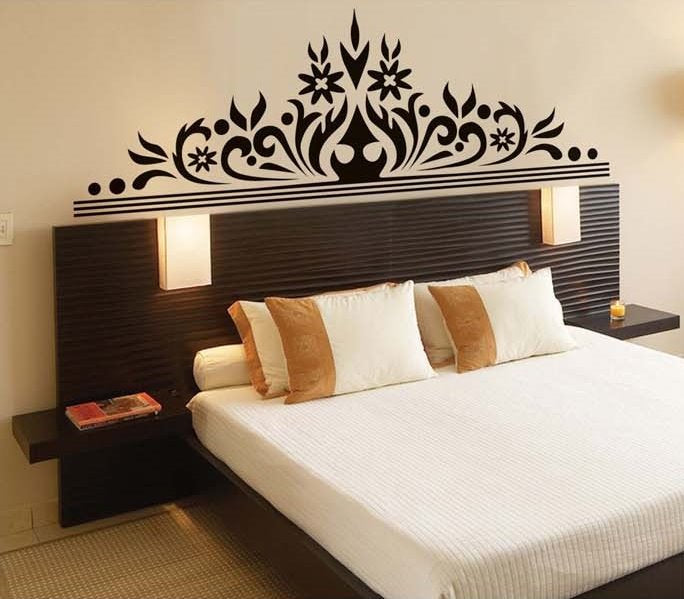 Crown Wall Sticker JM-7268 Black Vinyl Wall Paper PVC Removeable Wall Art Decor