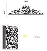 Crown Wall Sticker JM-7268 Black Vinyl Wall Paper PVC Removeable Wall Art Decor