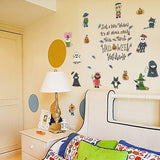 Kawaii Cartoon Halloween PVC Wall Stickers For Kids Bedrooms Window Background size 50x70 sk7123