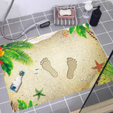 3D solid beach footprints, floor stickers, door mats, PVC waterproof XH9298