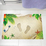 3D solid beach footprints, floor stickers, door mats, PVC waterproof XH9298