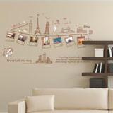 Large Size Wall Decal Creative Combination World Travel Wall Stickers for Home Decoration ay9011