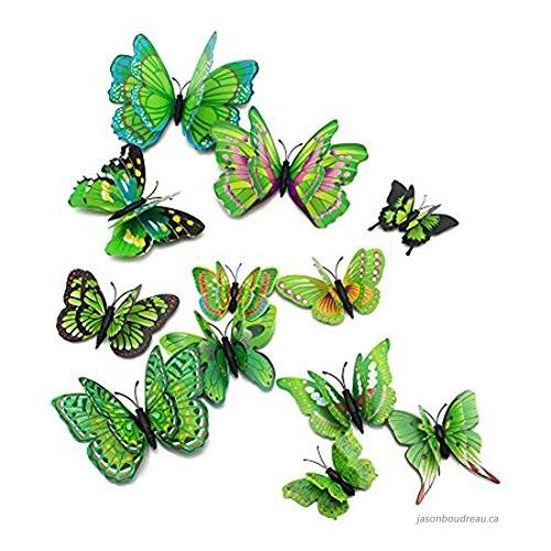 12 Pcs ButterflyWall Stickers Decoration Magnet Butterflies on the wall DIY Wallpaper 3D PVC