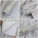 Gray Brick Wallpaper Peel and Stick Brick Contact Paper Self Adhesive Wallpaper Removable Wallpaper 3D Textured Faux Brick Wallpaper for Home Bedroom (45 x 845 cm), (332 inche x 18 inche)