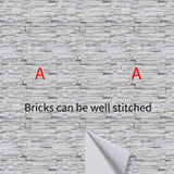Gray Brick Wallpaper Peel and Stick Brick Contact Paper Self Adhesive Wallpaper Removable Wallpaper 3D Textured Faux Brick Wallpaper for Home Bedroom (45 x 845 cm), (332 inche x 18 inche)