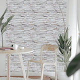 Gray Brick Wallpaper Peel and Stick Brick Contact Paper Self Adhesive Wallpaper Removable Wallpaper 3D Textured Faux Brick Wallpaper for Home Bedroom (45 x 845 cm), (332 inche x 18 inche)