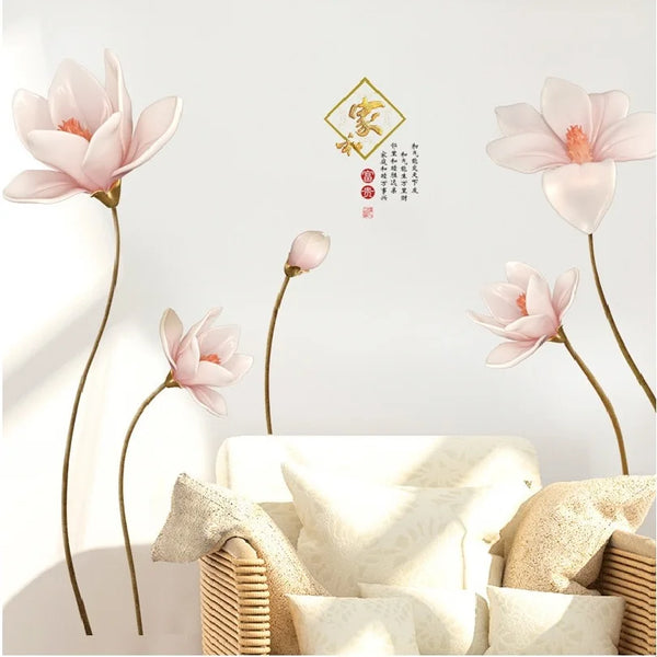 Modern Chinese Style Decoration Wall Tv Background Mural Wall Stickers Home Decor Living Room Stickers Muraux