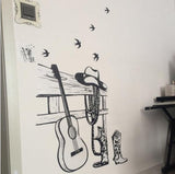 Modern Guitar Wall Sticker  JM7314