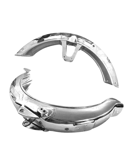 Mudguard Front &amp; Back Set 70CC Motorcycle Metal Chrome Material Front Back Mudguard Set
