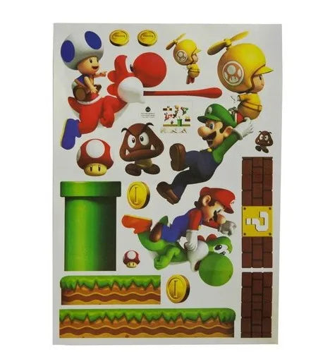 New Super Mario Bros PVC Removable Wall Sticker Home Decor For Kids Room - AliExpress 15