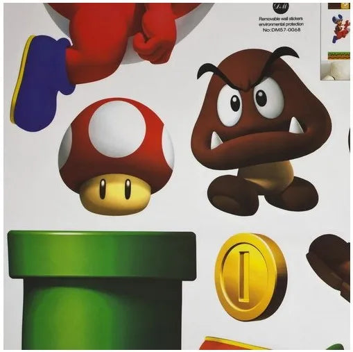 New Super Mario Bros PVC Removable Wall Sticker Home Decor For Kids Room - AliExpress 15
