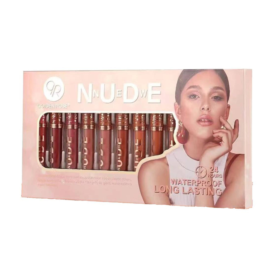 Qoiden Rose New Nude 12Pcs Lipgloss Set