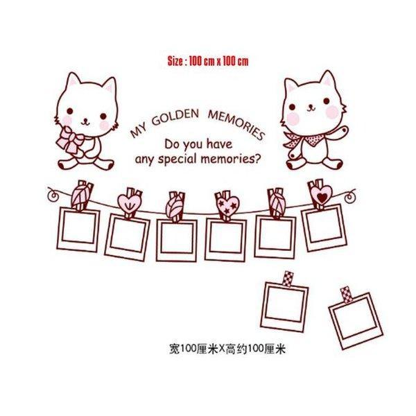 JM7103 Photo Frame Wall Stickers Home Decor Cute Decals Quotes Kids DIY Adesivo de Parede Removable Mixable