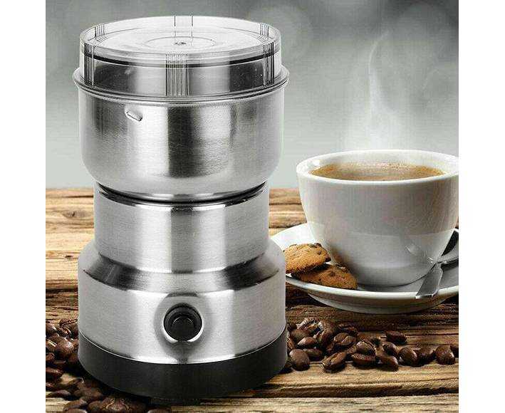 MULTI PURPOSE ELECTRIC COFFEE GRINDER AUTOMATIC COFFEE SPICE  GRINBEANDER STAINLESS STEEL - 150 Watts