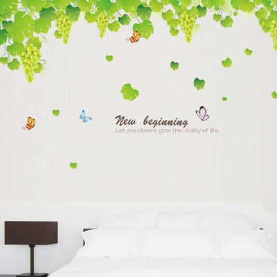 Zhonglan RemovABle Large Pastoral Style Grape Rattan Living Room Bedroom Tv Wall Sofa Background Wall Sticker size 60x90 am9005a